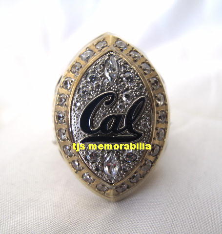 2007 CAL BEARS ARMED FORCES BOWL CHAMPIONSHIP RING & GAME USED PLAYERS JERSEY