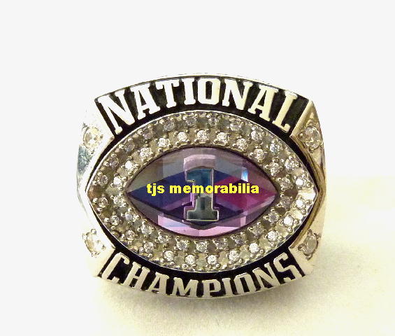 2007 LSU TIGERS BCS CHAMPIONSHIP RING - PLAYER