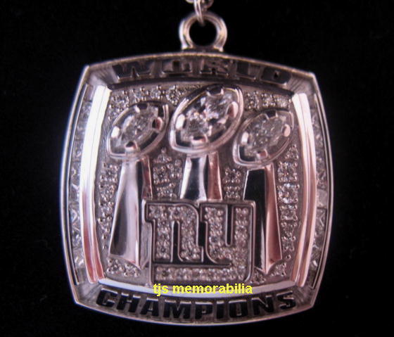 2007 NY GIANTS SUPER BOWL XLII CHAMPIONSHIP PENDANT