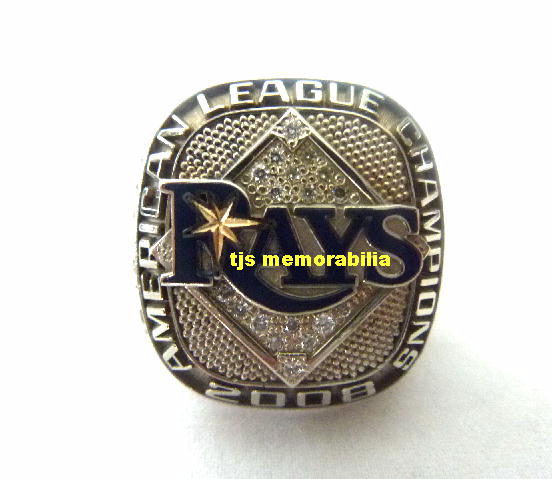 2008 TAMPA BAY RAYS AMERICAN LEAGUE CHAMPIONSHIP RING