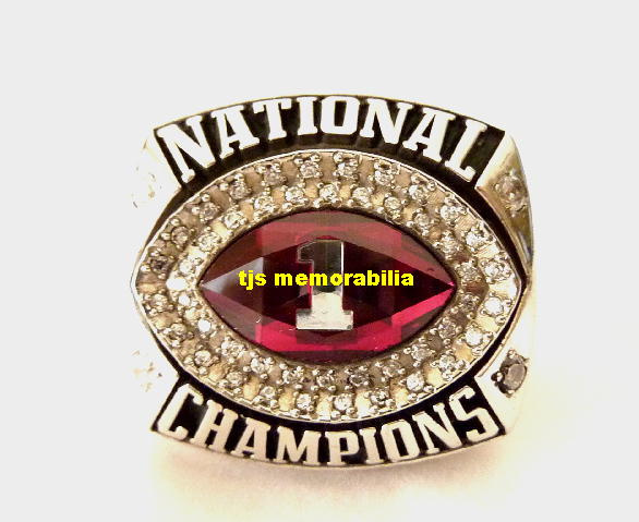 2009 ALABAMA CRIMSON TIDE BCS CHAMPIONSHIP RING PLAYER