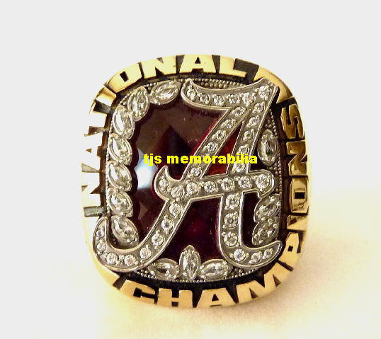 2009 ALABAMA CRIMSON TIDE NATIONAL CHAMPIONSHIP RING & PRESENTATION BOX PLAYER