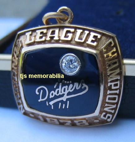 1978 LOS ANGLES DODGERS NATIONAL LEAGUE CHAMPIONSHIP RING TOP / PENDANT 