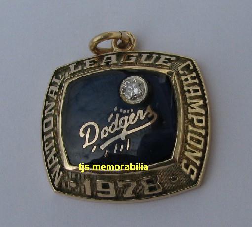 1978 LOS ANGELES DODGERS NL CHAMPIONSHIP PENDANT