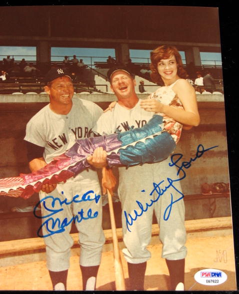 MICKEY MANTLE AND WHITEY FORD 8 X 10 COLOR PHOTO