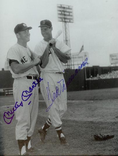 MICKEY MANTLE & TED WILLIAMS SIGNED FAMOUS BEARDON PHOTO !