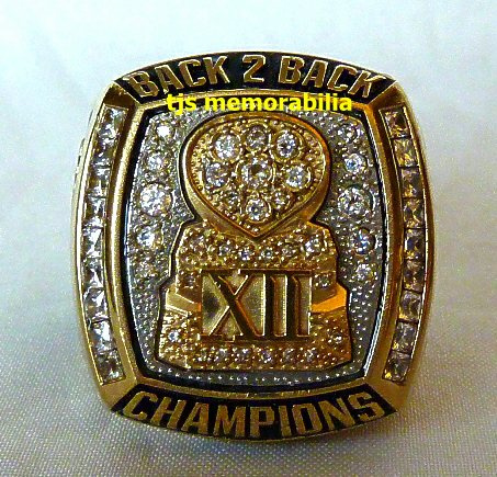 2007 OKLAHOMA SOONERS BIG 12 CHAMPIONSHIP RING