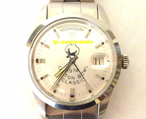 1974 NEBRASKA CORNHUSKERS COTTON BOWL CHAMPIONSHIP WATCH