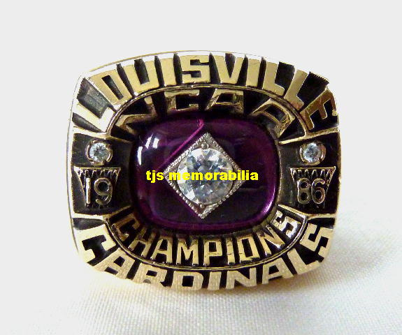 1986 LOUISVILLE CARDINALS NCAA NATIONAL CHAMPIONSHIP RING