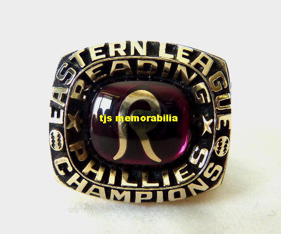 1986 READING PHILLIES EASTERN LEAGUE CHAMPIONSHIP RING