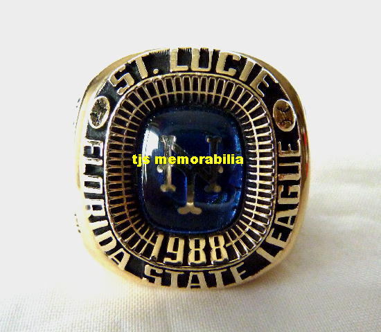 1988 ST. LUCIE FLORIDA STATE LEAGUE INAUGURAL SEASON CHAMPIONSHIP RING