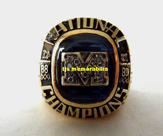 1989 MICHIGAN WOLVERINES NATIONAL CHAMPIONSHIP RING