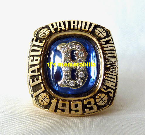 1993 BUCKNELL BISONS PATRIOT LEAGUE CHAMPIONSHIP RING