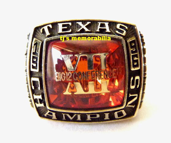 1996 TEXAS LONGHORNS BIG XII 12 CHAMPIONSHIP RING