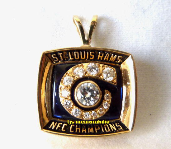 2001 SAINT LOUIS RAMS NFC CHAMPIONSHIP PENDANT