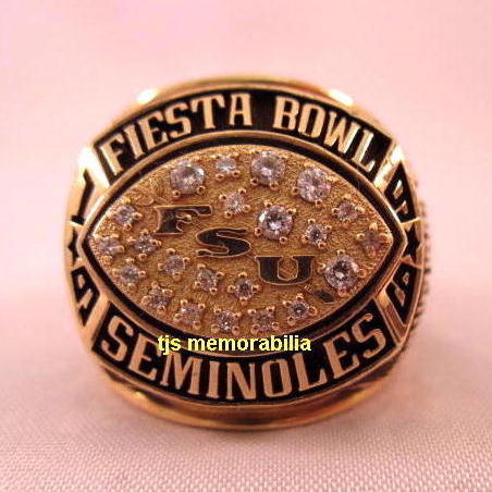 1999 FLORIDA STATE SEMINOLES FIESTA BOWL CHAMPIONSHIP RING