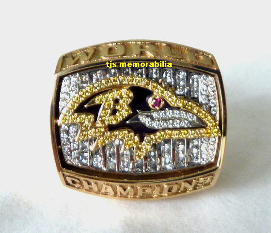 2000 BALTIMORE RAVENS SUPER BOWL XXXV CHAMPIONSHIP RING & ORIGINAL PRESENTATION BOX