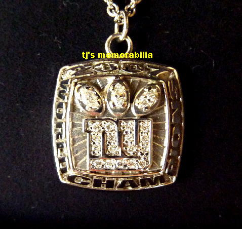 2007 NEW YORK GIANTS SUPER BOWL XLII WORLD CHAMPIONSHIP PENDANT