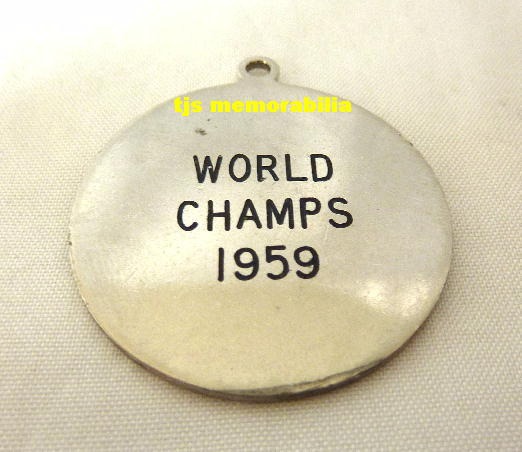 1959 LA DODGERS WORLD SERIES CHAMPIONSHIP PENDANT