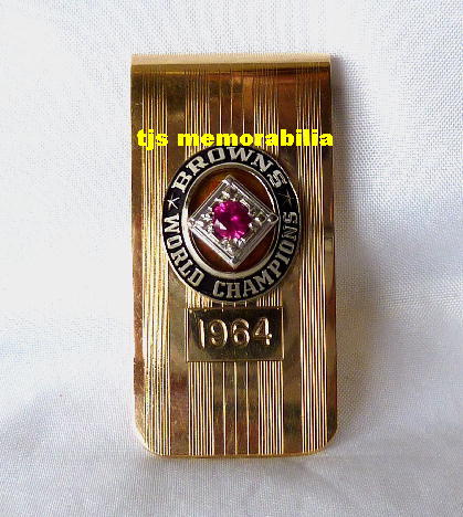 1964 CLEVELAND BROWNS WORLD CHAMPIONSHIP MONEY CLIP