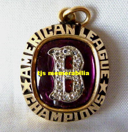 1986 BOSTON RED SOX AL CHAMPIONSHIP RING TOP PENDANT