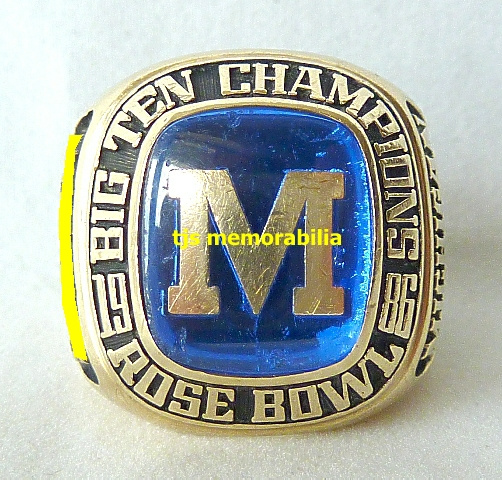 1986 MICHIGAN WOLVERINES BIG 10 CHAMPIONSHIP RING