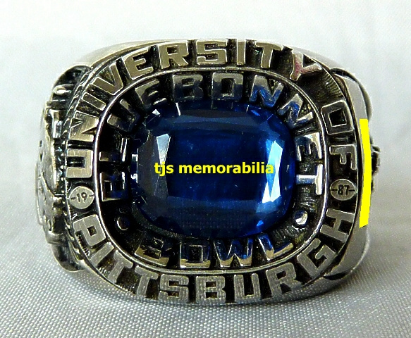 1987 PITTSBURGH PANTHERS BLUEBONNET BOWL CHAMPIONSHIP RING