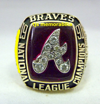 1991 ATLANTA BRAVES NATIONAL LEAGUE CHAMPIONSHIP RING