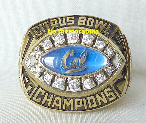 1992 CAL BEARS CITRUS BOWL CHAMPIONSHIP RING - PLAYER