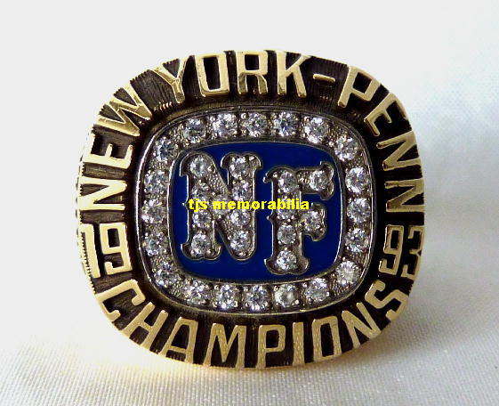 1993 DETROIT TIGERS NIAGRA FALLS RAPIDS NEW YORK - PENN LEAGUE CHAMPIONSHIP RING