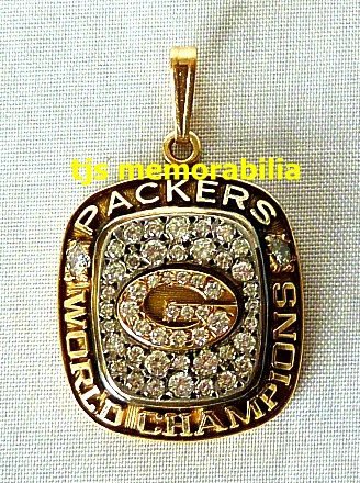 1996 GREEN BAY PACKERS SUPER BOWL XXXI CHAMPIONSHIP RING TOP PENDANT - FORMER PLAYER