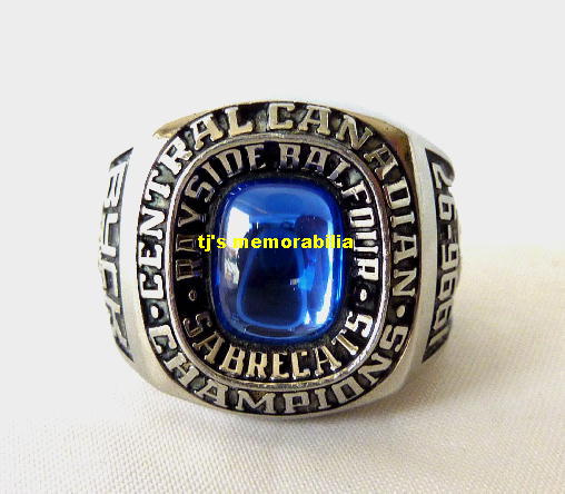 1996 RAYSIDE SABRECATS DUDLEY HEWITT CUP CHAMPIONSHIP RING