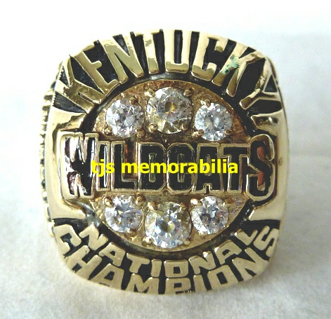 1996 KENTUCKY WILDCATS NATIONAL CHAMPIONSHIP RING