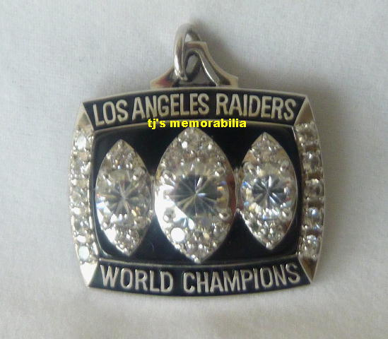 1983 LA RAIDERS SUPER BOWL XVIII WORLD CHAMPIONSHIP RING TOP / PENDANT