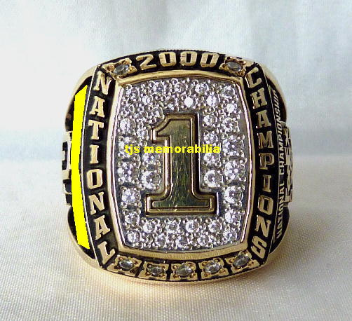 2000 OKLAHOMA SOONERS NATIONAL CHAMPIONSHIP RING