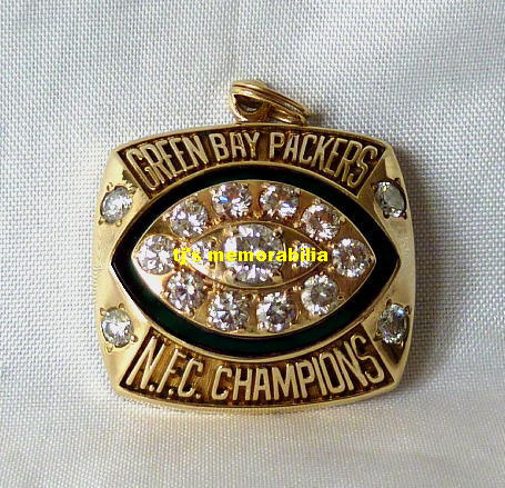 1997 GREEN BAY PACKERS NFC CHAMPIONSHIP RING TOP / PENDANT