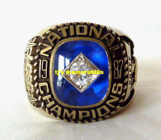 1987 LEWIS & CLARK PIONEERS NAIA NATIONAL CHAMPIONSHIP RING