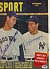 TED WILLIAMS & JOE DIMAGGIO SIGNED FAMOUS SPORT MAGAZINE COVER