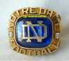 2001 NOTRE DAME FIGHTING IRISH FIESTA BOWL CHAMPIONSHIP RING