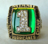 1989 UNIVERSITY OF MIAMI NATIONAL CHAMPIONSHIP RING